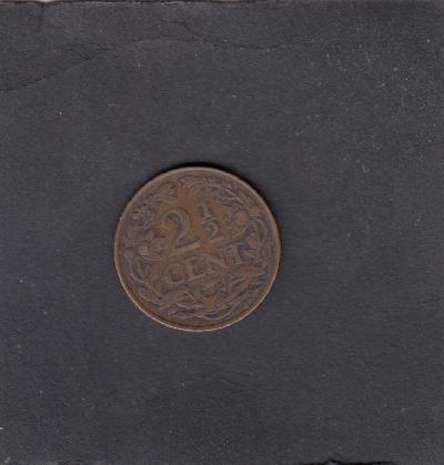 Beschrijving: 2 1/2 Cent WILHELMINA